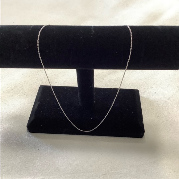 New Without Tag, 14 Karat White Gold 18.5” Chain - Picture 1 of 6